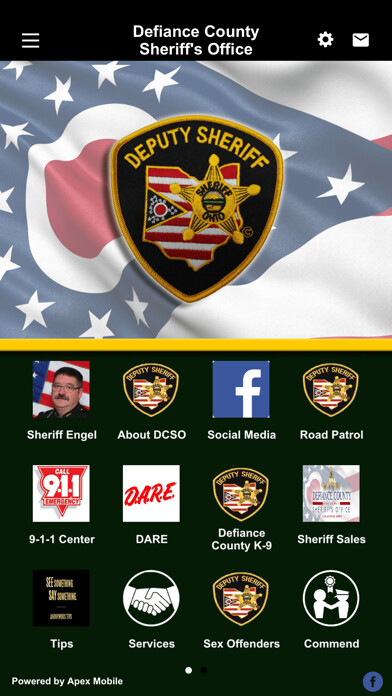 Emulate iPhone app Defiance County Sheriff using MyAndroid