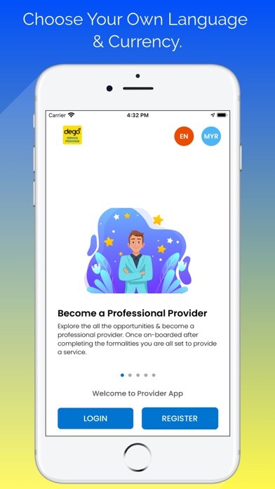 Emulate iPhone app Dego Service Provider App using MyAndroid