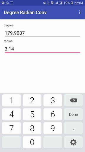Run android online APK degrees to radians - angle converter from MyAndroid or emulate degrees to radians - angle converter using MyAndroid