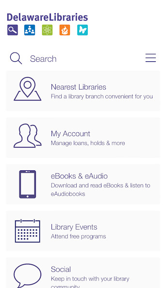 Emulate iPhone app Delaware Libraries using MyAndroid Emulate iPhone app Delaware Libraries using MyAndroid