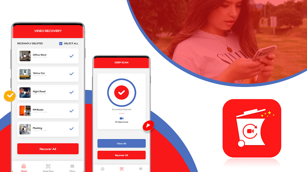 Run android online APK Deleted video recovery pro from MyAndroid or emulate Deleted video recovery pro using MyAndroid