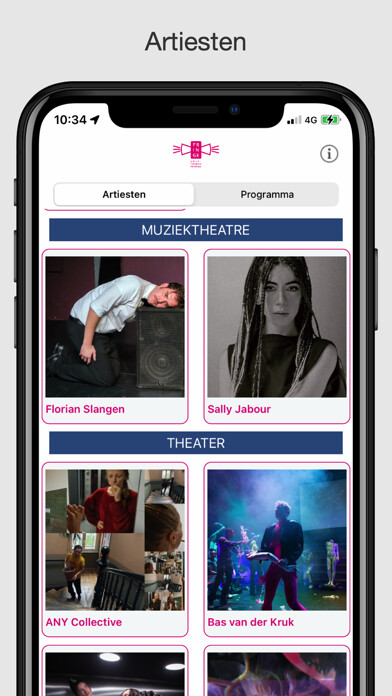 Emulate iPhone app Delft Fringe Festival using MyAndroid