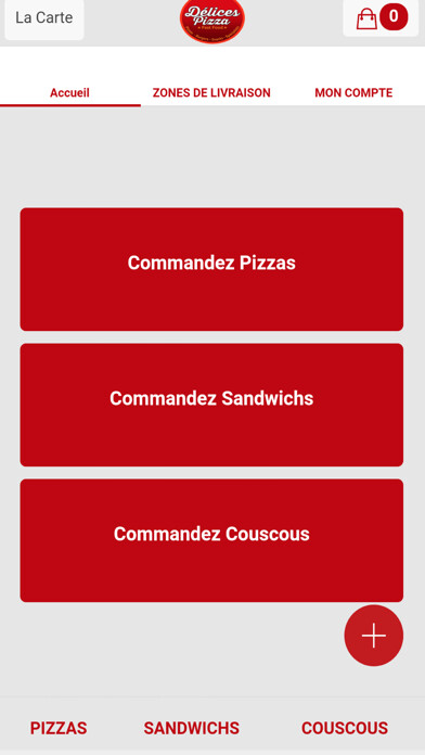 Emulate iPhone app Delices Pizza Bonnieres using MyAndroid