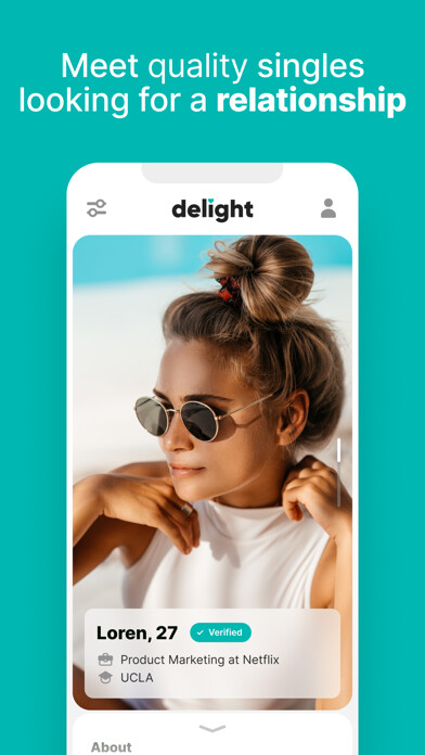 Emulate iPhone app Delight: Dating & Relationship using MyAndroid