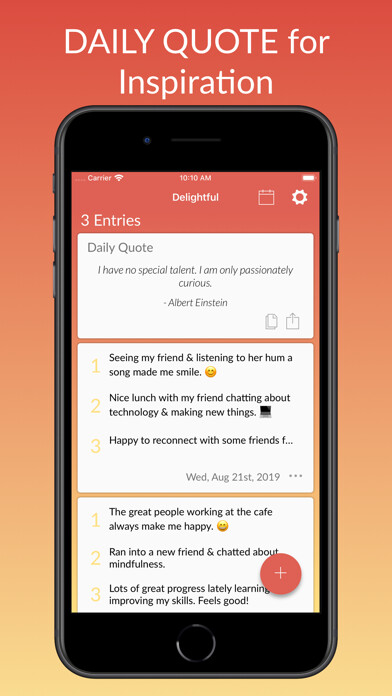 Emulate iPhone app Delightful: Gratitude Journal using MyAndroid Emulate iPhone app Delightful: Gratitude Journal using MyAndroid