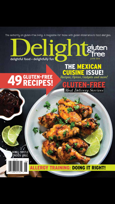 Emulate iPhone app Delight Gluten Free using MyAndroid