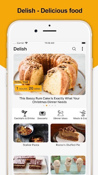 Run android online APK Delish - Delicious food from MyAndroid or emulate Delish - Delicious food using MyAndroid