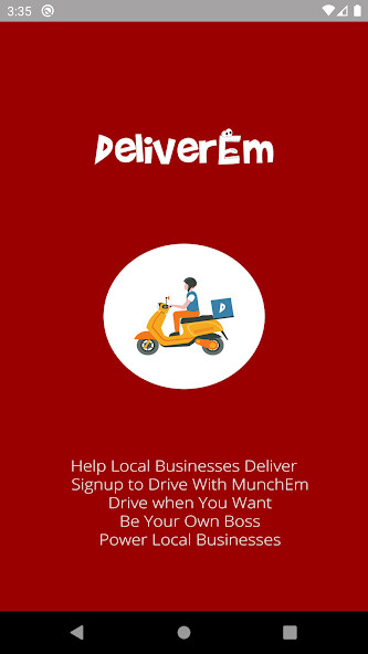 Run android online APK DeliverEm - Restaurant or Food Delivery Driver App from MyAndroid or emulate DeliverEm - Restaurant or Food Delivery Driver App using MyAndroid Run android online APK DeliverEm - Restaurant or Food Delivery Driver App from MyAndroid or emulate DeliverEm - Restaurant or Food Delivery Driver App using MyAndroid