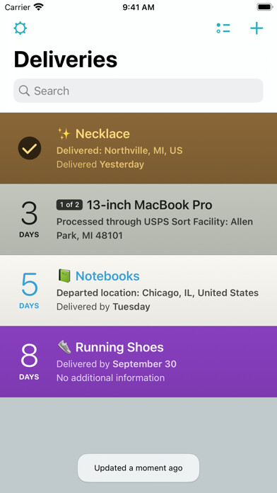 Emulate iPhone app Deliveries: a package tracker using MyAndroid Emulate iPhone app Deliveries: a package tracker using MyAndroid