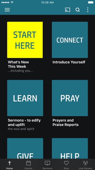Emulate iPhone app Del Rey Church using MyAndroid