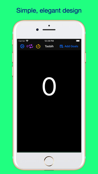 Emulate iPhone app Deluxe Tasbih using MyAndroid