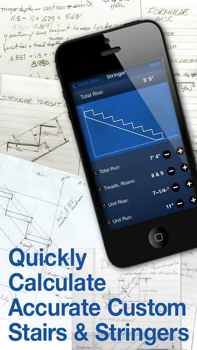 Emulate iPhone app Delux Stairs Construction calc using MyAndroid Emulate iPhone app Delux Stairs Construction calc using MyAndroid