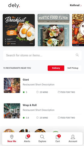 Run android online APK Dely - Order Food Online from MyAndroid or emulate Dely - Order Food Online using MyAndroid