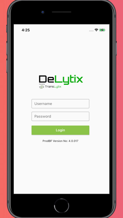 Emulate iPhone app Delytix Mgt BF using MyAndroid