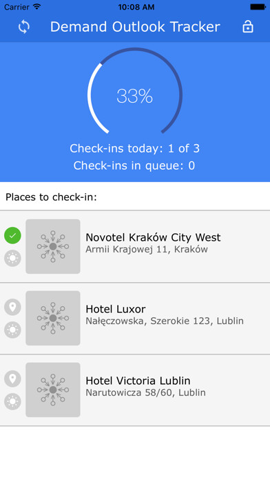 Emulate iPhone app Demand Outlook Tracker using MyAndroid