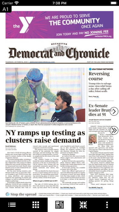 Emulate iPhone app Democrat & Chron. eNewspaper using MyAndroid Emulate iPhone app Democrat & Chron. eNewspaper using MyAndroid