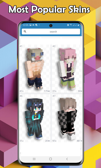 Run android online APK Demon slayer Skins for MCPE from MyAndroid or emulate Demon slayer Skins for MCPE using MyAndroid