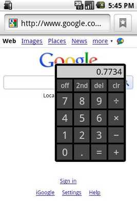 Emulate Android APK DEMO On Top Calculator