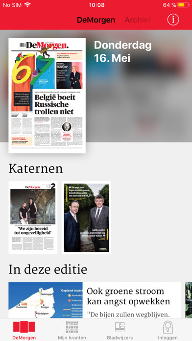 Emulate iPhone app De Morgen Print Editie using MyAndroid Emulate iPhone app De Morgen Print Editie using MyAndroid
