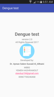Emulate Android APK Dengue fever test Emulate Android APK Dengue fever test