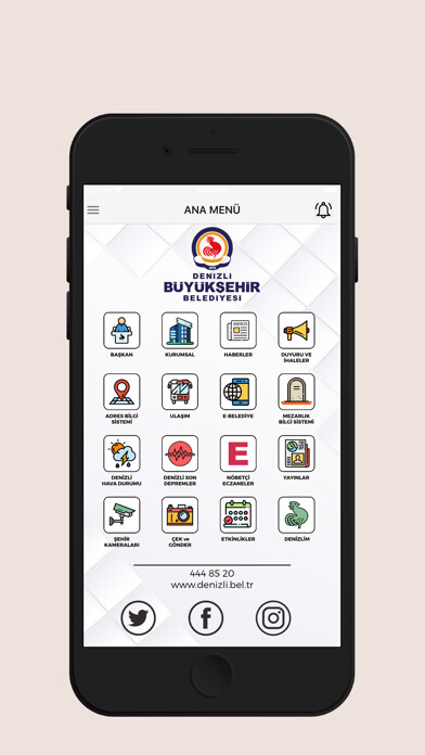 Emulate iPhone app Denizli Büyükşehir Belediyesi using MyAndroid