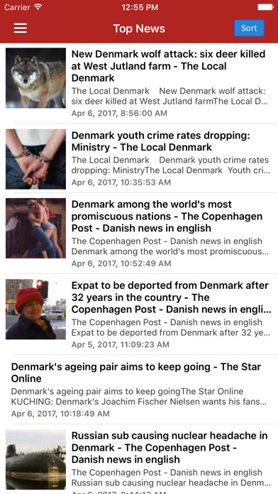 Emulate iPhone app Denmark News & Danish Radio - Copenhagen Today using MyAndroid