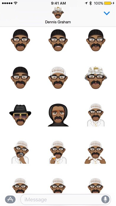 Emulate iPhone app Dennis Graham™ - Moji Stickers using MyAndroid