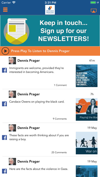 Emulate iPhone app Dennis Prager using MyAndroid Emulate iPhone app Dennis Prager using MyAndroid