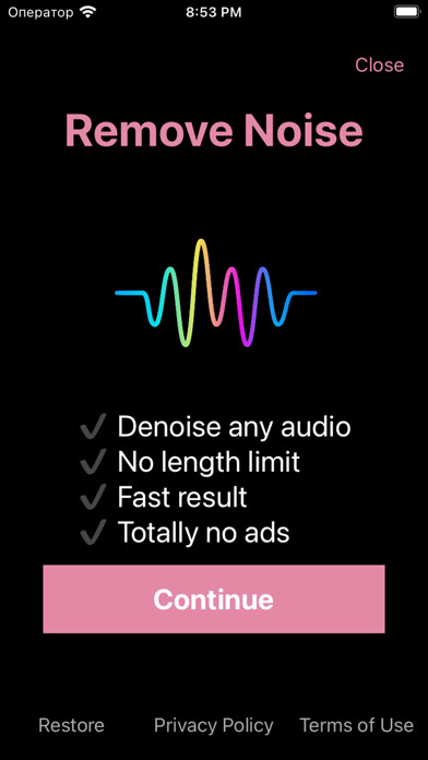 Emulate iPhone app Denoise Audio: Remove Noise AI using MyAndroid