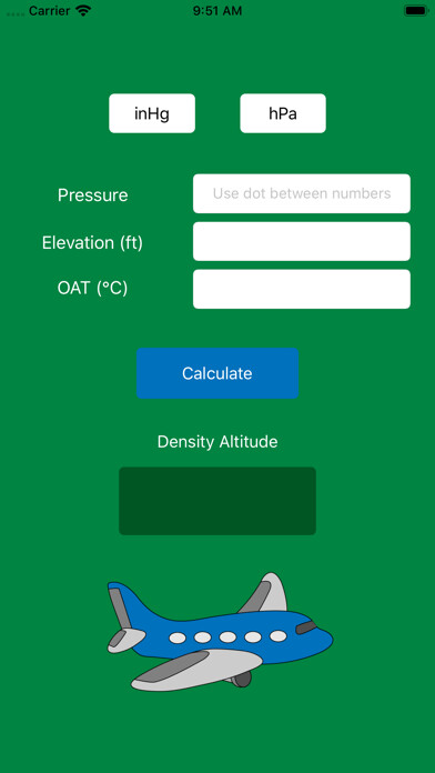 Emulate iPhone app Density Altitude GA using MyAndroid Emulate iPhone app Density Altitude GA using MyAndroid