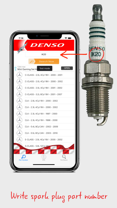 Emulate iPhone app DENSO Spark Plugs using MyAndroid Emulate iPhone app DENSO Spark Plugs using MyAndroid