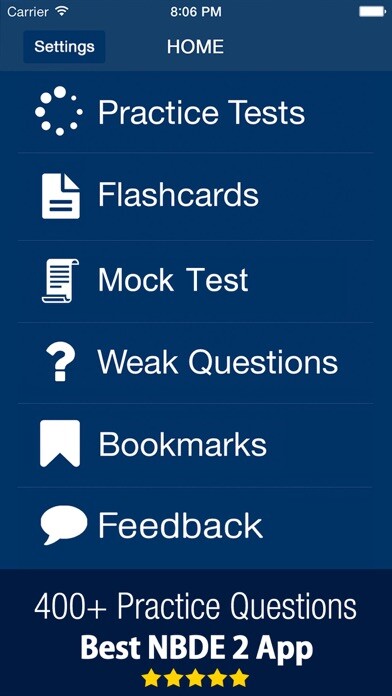 Emulate iPhone app Dental Board 2 Exam Prep 2018 using MyAndroid