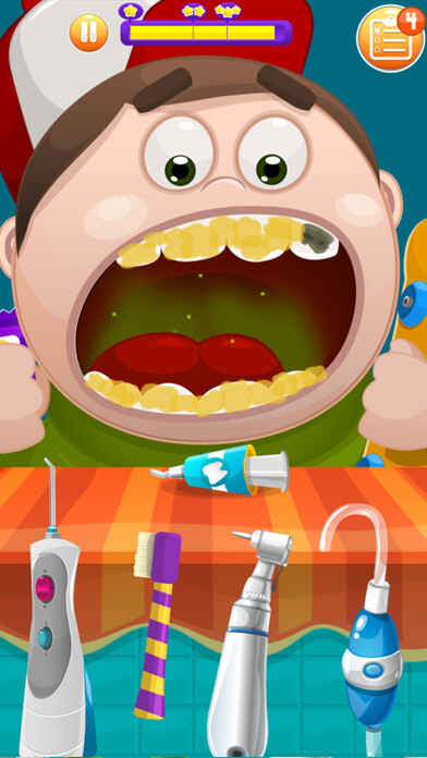 Emulate iPhone app Dentist Simulator - tooth game using MyAndroid