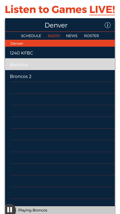 Emulate iPhone app Denver Football Radio & Live Scores using MyAndroid Emulate iPhone app Denver Football Radio & Live Scores using MyAndroid