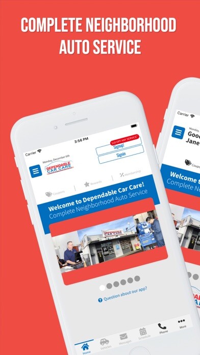 Emulate iPhone app Dependable Car Care using MyAndroid