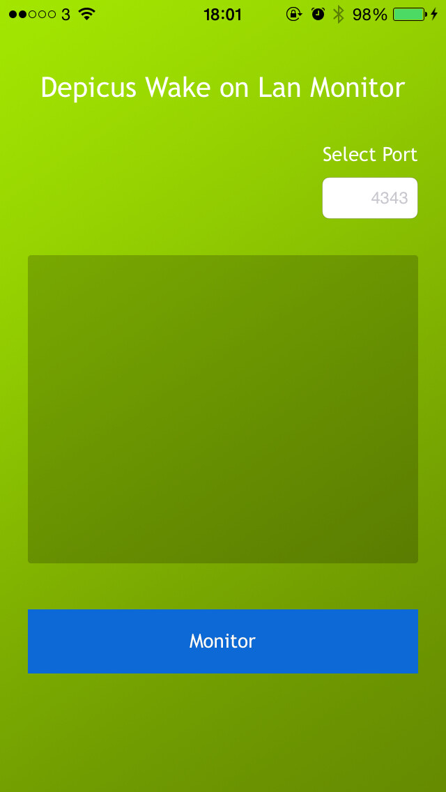 Emulate iPhone app Depicus Wake On Lan Monitor using MyAndroid Emulate iPhone app Depicus Wake On Lan Monitor using MyAndroid