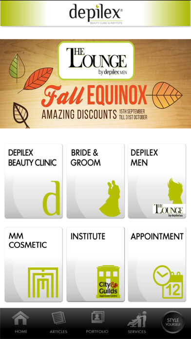 Emulate iPhone app Depilex Beauty Clinic & Institute using MyAndroid