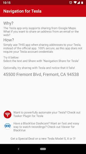 Run android online APK DEPRECATED - Navigation Share for Tesla from MyAndroid or emulate DEPRECATED - Navigation Share for Tesla using MyAndroid Run android online APK DEPRECATED - Navigation Share for Tesla from MyAndroid or emulate DEPRECATED - Navigation Share for Tesla using MyAndroid