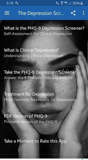 Run android online APK Depression Screening Tool: PHQ-9 Test from MyAndroid or emulate Depression Screening Tool: PHQ-9 Test using MyAndroid