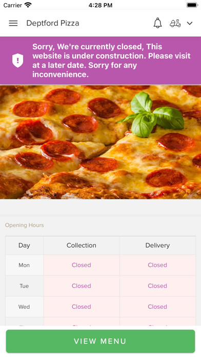 Emulate iPhone app Deptford Pizza using MyAndroid Emulate iPhone app Deptford Pizza using MyAndroid