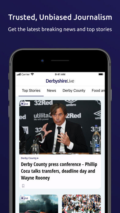 Emulate iPhone app Derbyshire Live using MyAndroid Emulate iPhone app Derbyshire Live using MyAndroid