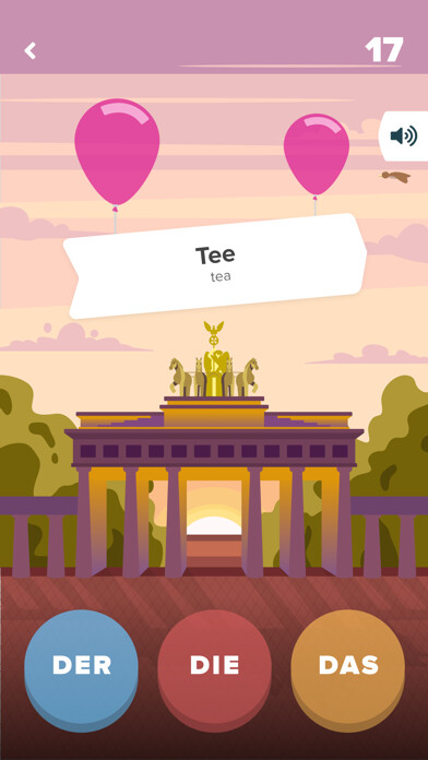 Emulate iPhone app Der Die Das - German Grammar using MyAndroid