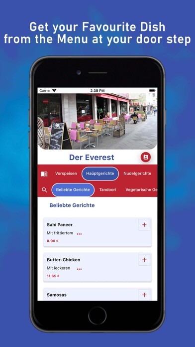 Emulate iPhone app Der Everest Restaurant Berlin using MyAndroid Emulate iPhone app Der Everest Restaurant Berlin using MyAndroid