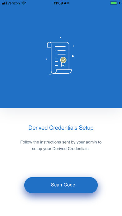 Emulate iPhone app Derived Credential Manager using MyAndroid