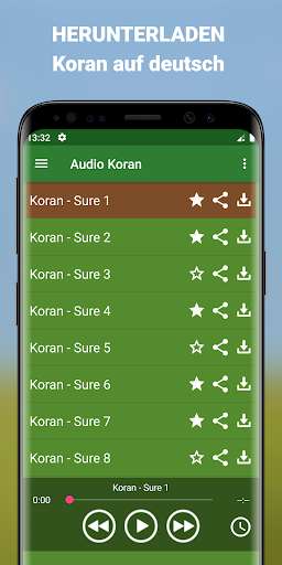 Run android online APK Der Koran deutsch audio mp3 from MyAndroid or emulate Der Koran deutsch audio mp3 using MyAndroid