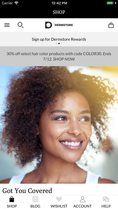 Emulate iPhone app Dermstore: Shop Pro Skin Care using MyAndroid