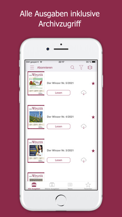 Emulate iPhone app DER WINZER using MyAndroid