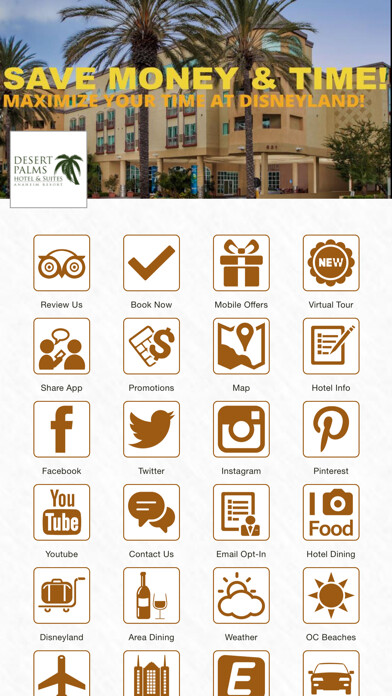 Emulate iPhone app Desert Palms Hotel using MyAndroid