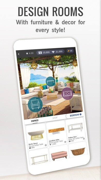 Emulate iPhone app Design Home Dream Makeover using MyAndroid