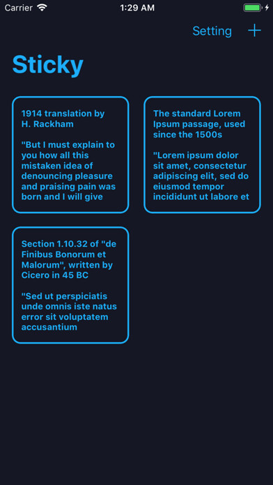 Emulate iPhone app Design Sticky - Sticker memo using MyAndroid